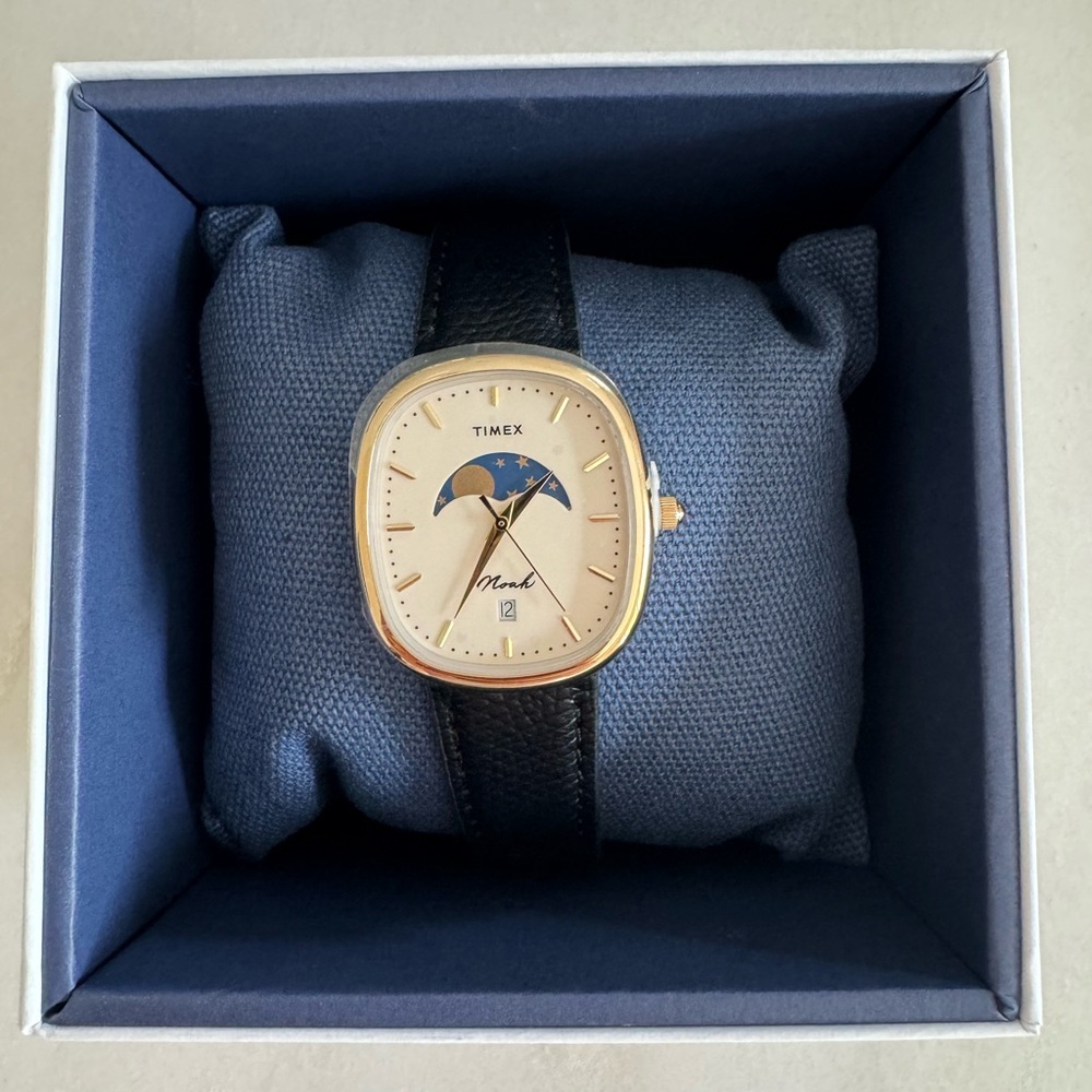 Noah x Timex Oval Moon Phase Watch Black/Gold - Brand New In Box